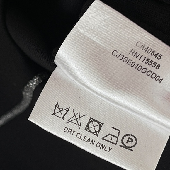 Ports 1961 Sz 10 Woman's Black Silver Metallic Silk Sheath Career Cocktail Dress - Picture 9 of 9